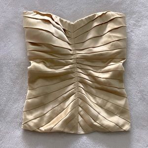 Bebe satin pleated corset style top